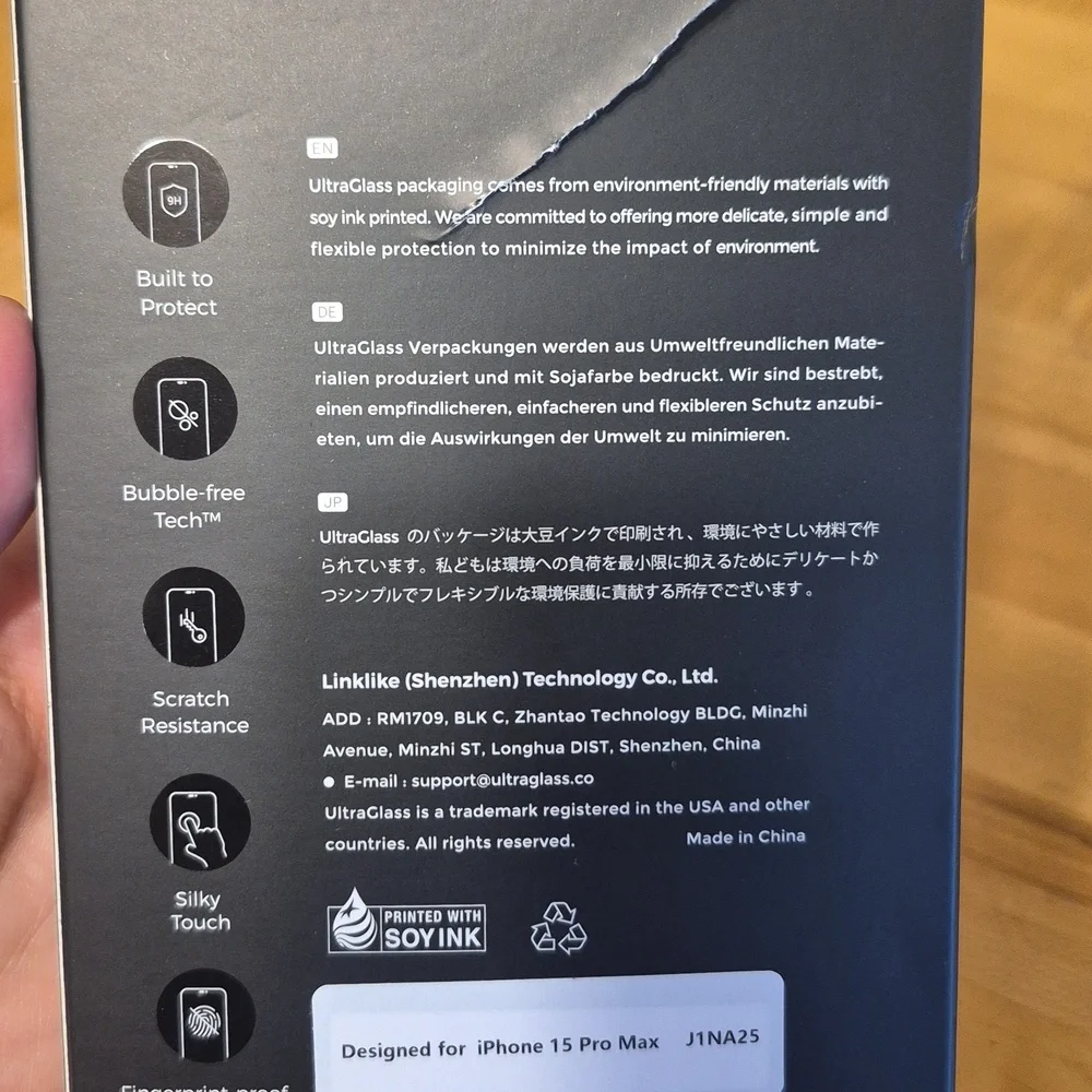 UltraGlass Screen Protector For iPhone 15 ProMax